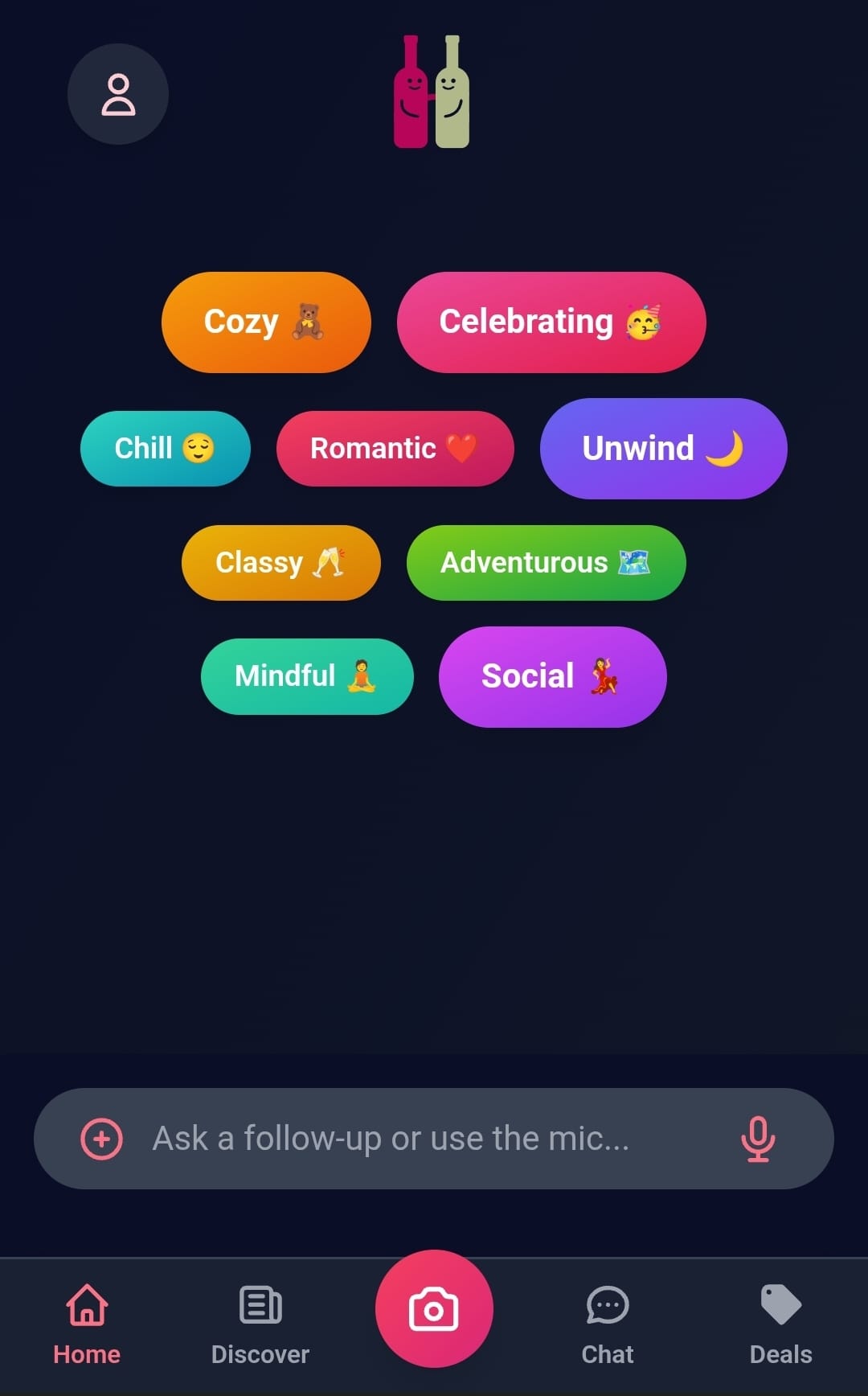 Wine Buddy Home Screen